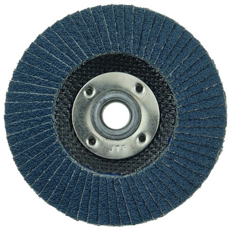 Weiler 4-1/2" Abrasive Flap Disc, Flat (TY27), 40Z, 5/8"-11 UNC 31408